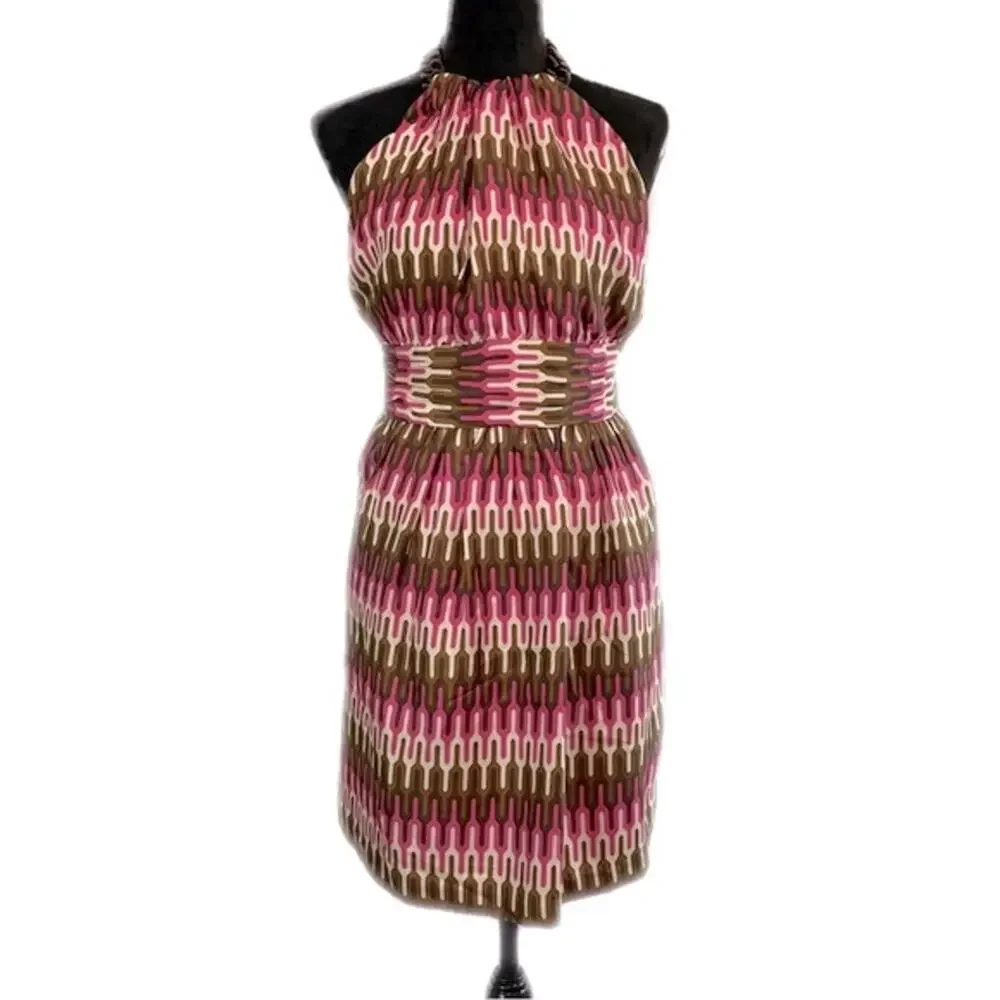 EUC - Milly of New York Geo Silk Halter - Picture 2 of 8